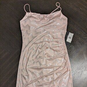 bebe Soft Pink & Silver Dress NWT - Size M